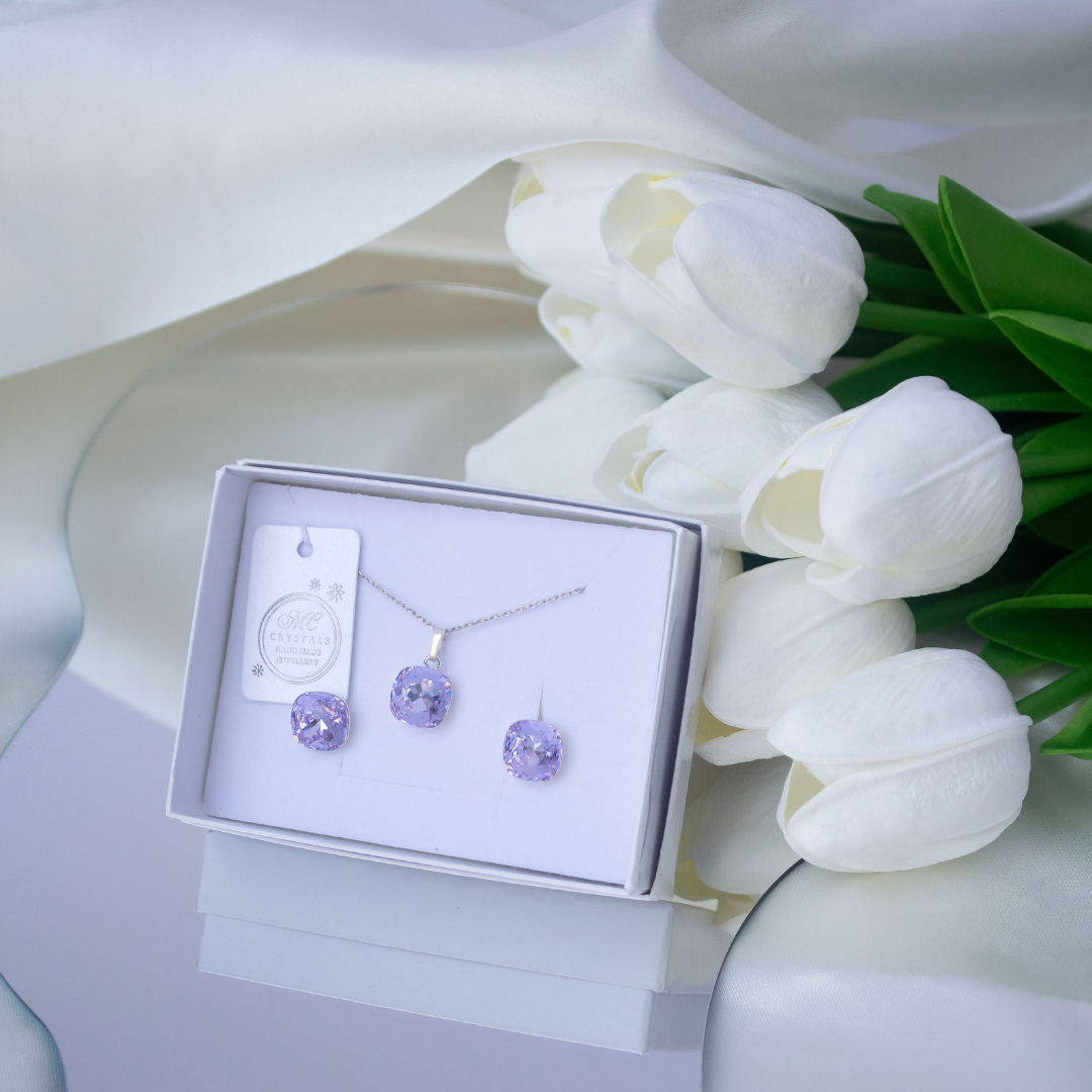 Conjunto "Princess" Violeta Cristales Swarovski