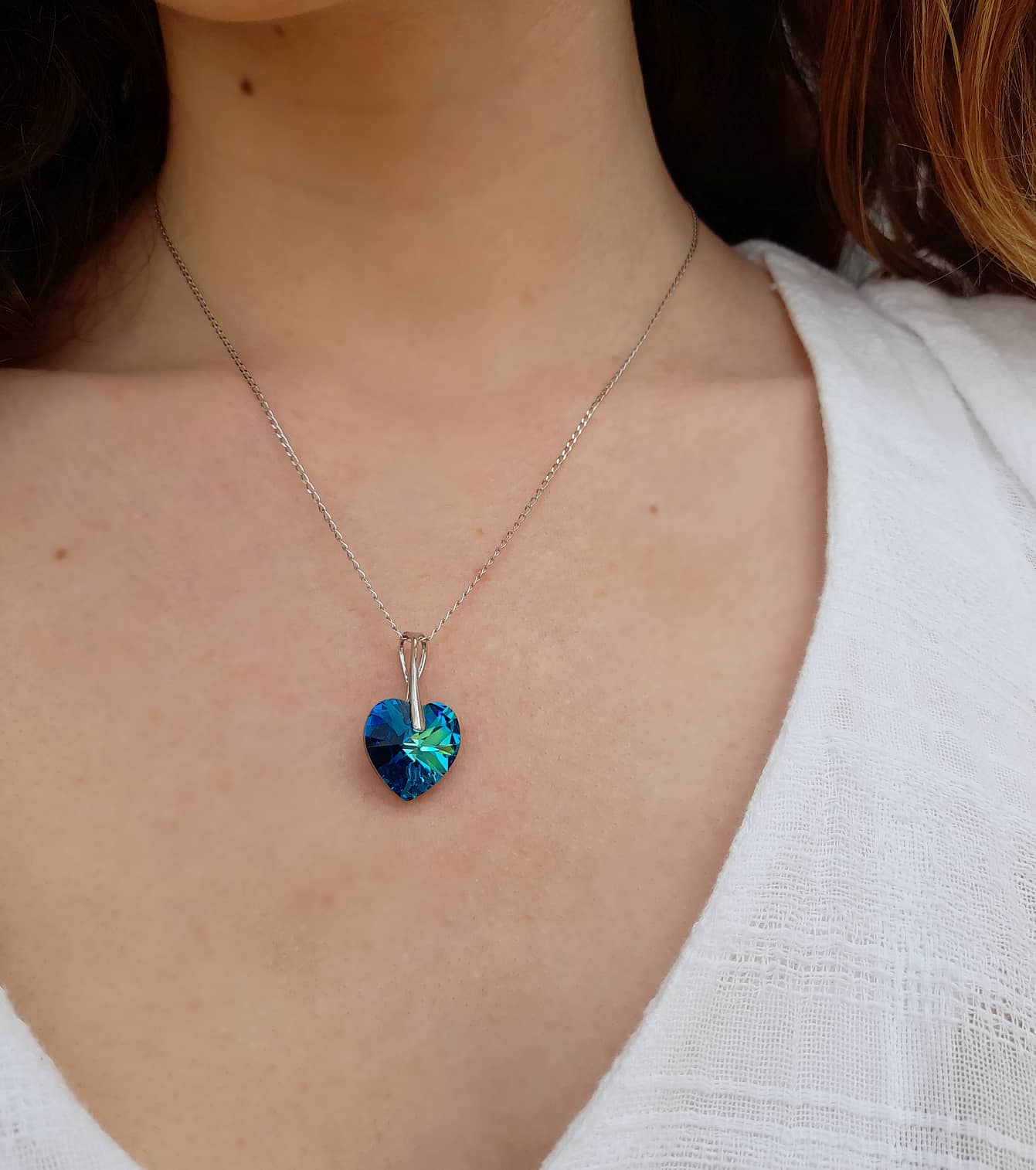 Collar “Corazón” Bermuda Blue