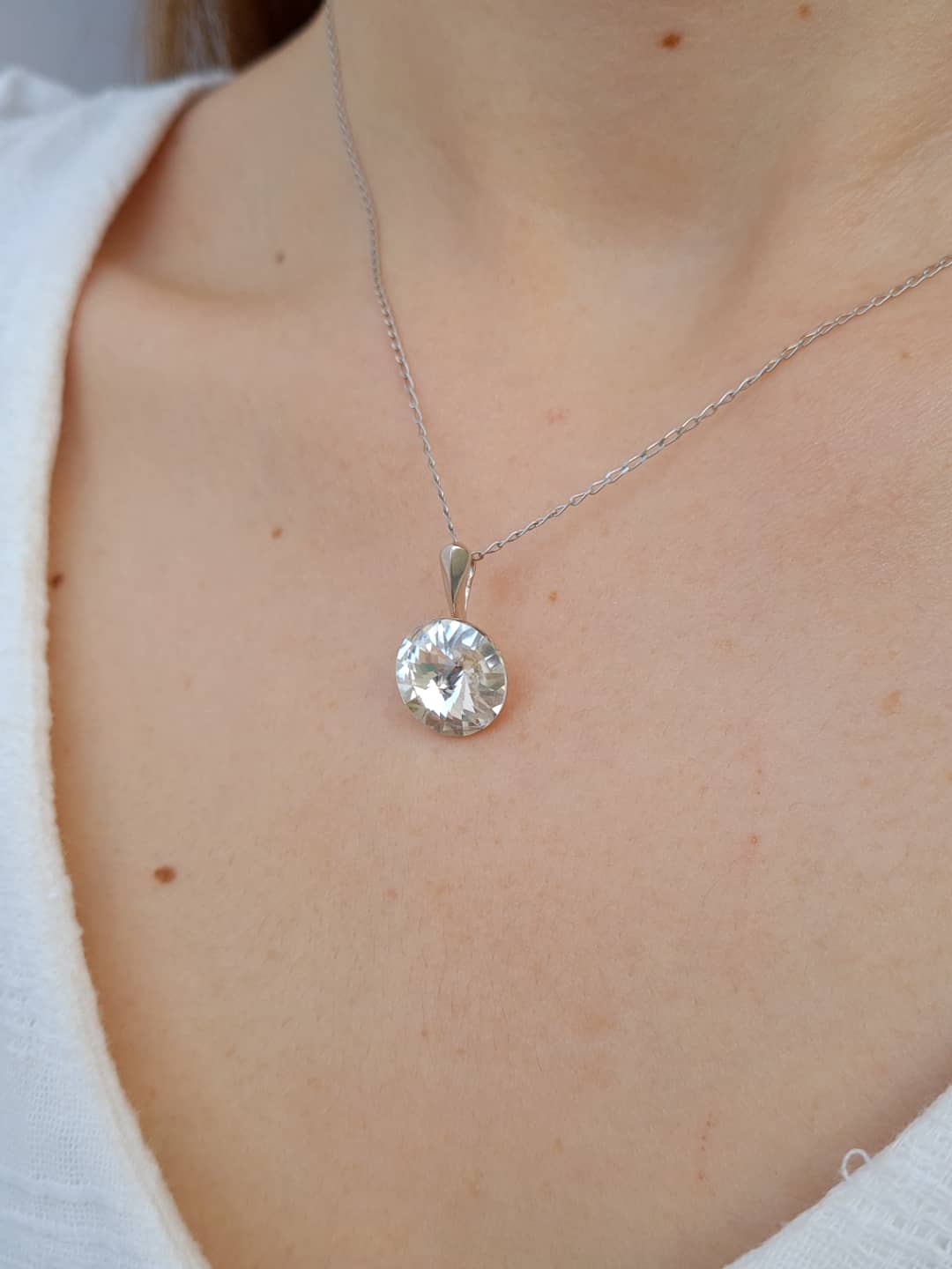 Collar blanco Cristal Genuino