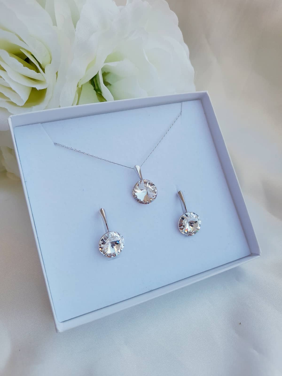 Conjunto Blanco Cristales Genuinos