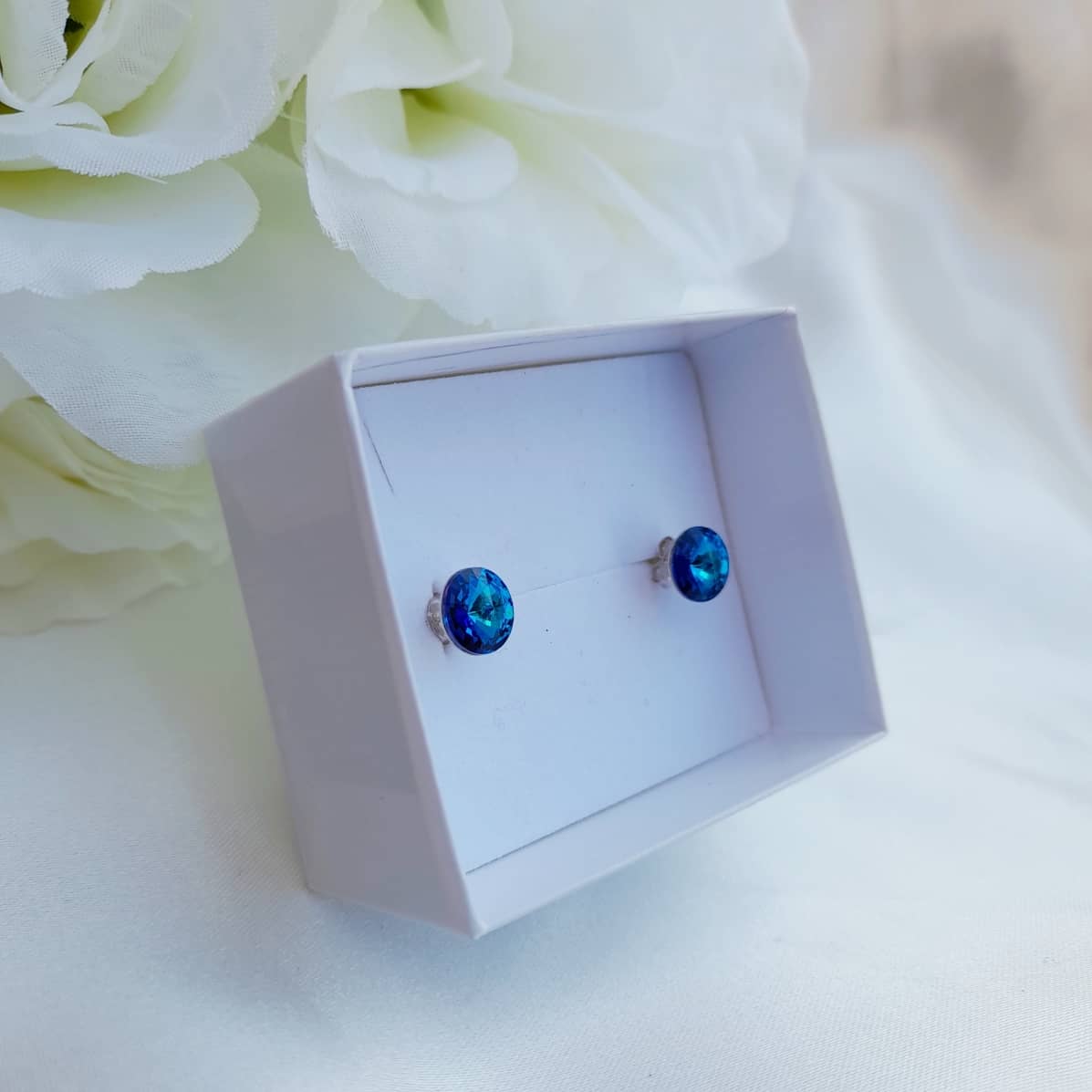 Aretes Petite Redondos Bermuda Blue