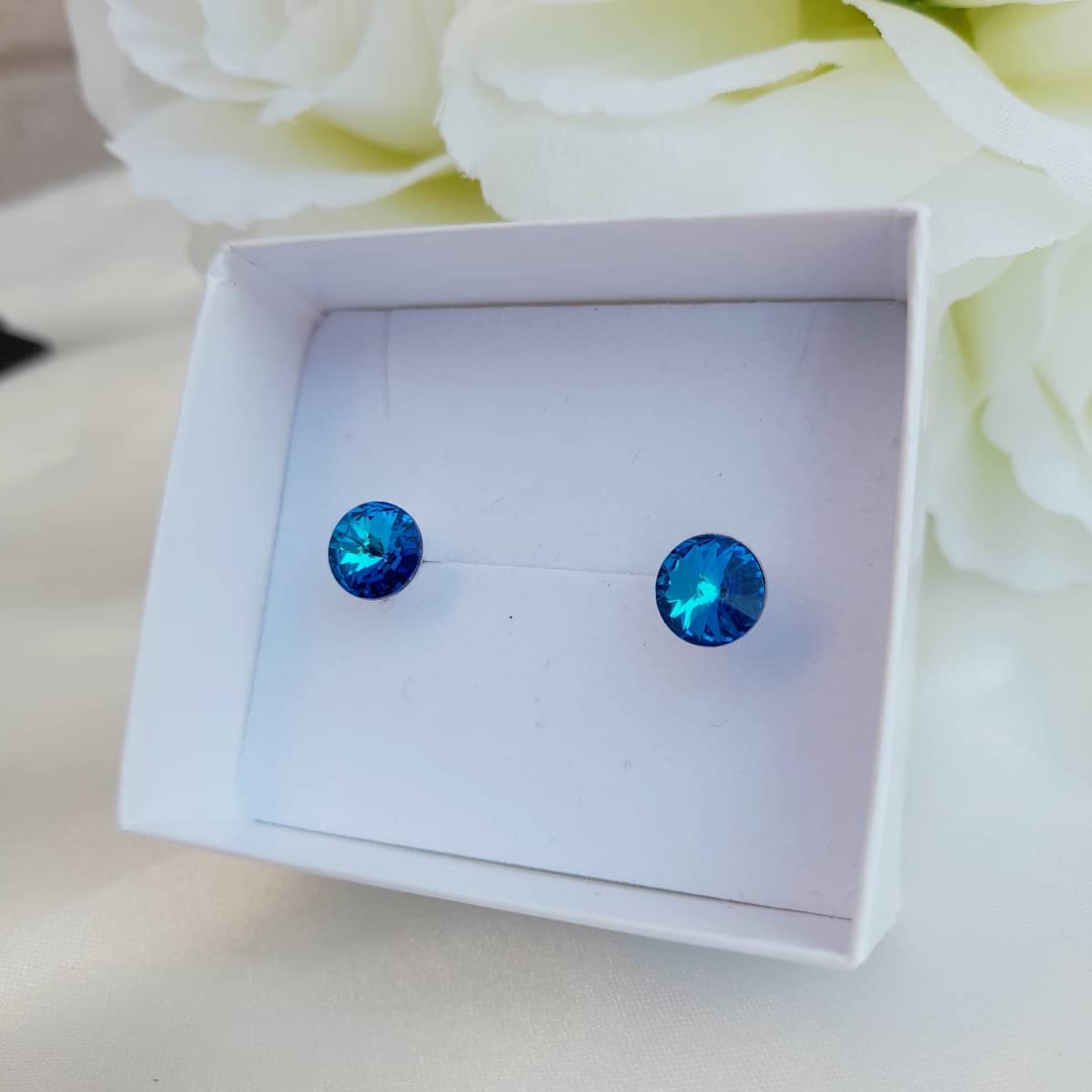 Aretes Petite Redondos Bermuda Blue