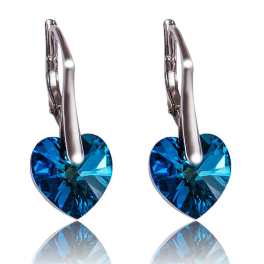 Aretes “Corazón” Bermuda Blue