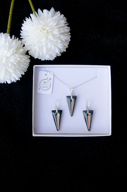 Conjunto Triangular Silver Night