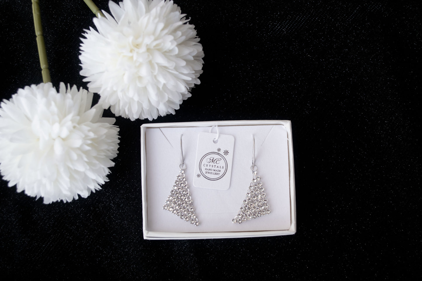 Aretes Shimmer White