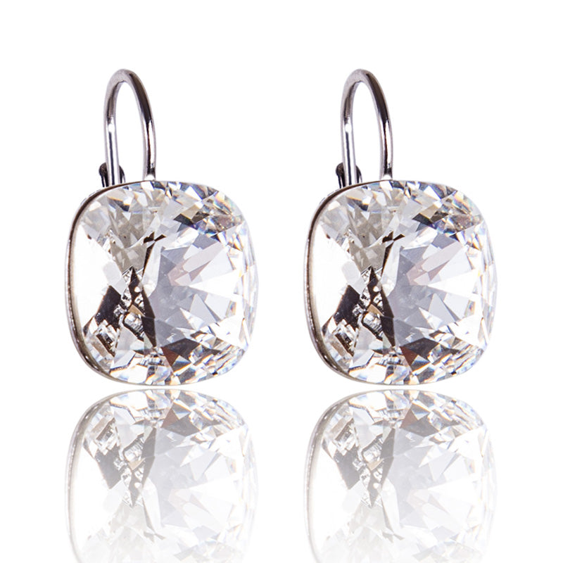 Aretes White Cuadrados